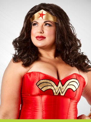 Wonder Woman Plus Size Women's Long Sleeve Dress Costume