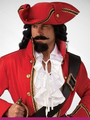 Sexy Pirate Costume  Female Captain Hook - Red/Black Stripe