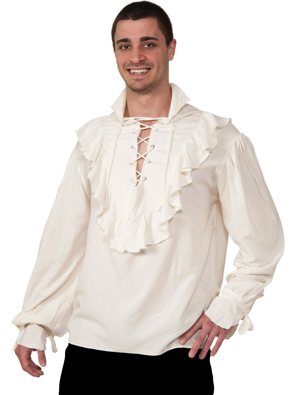 Mens white hot sale pirate shirt