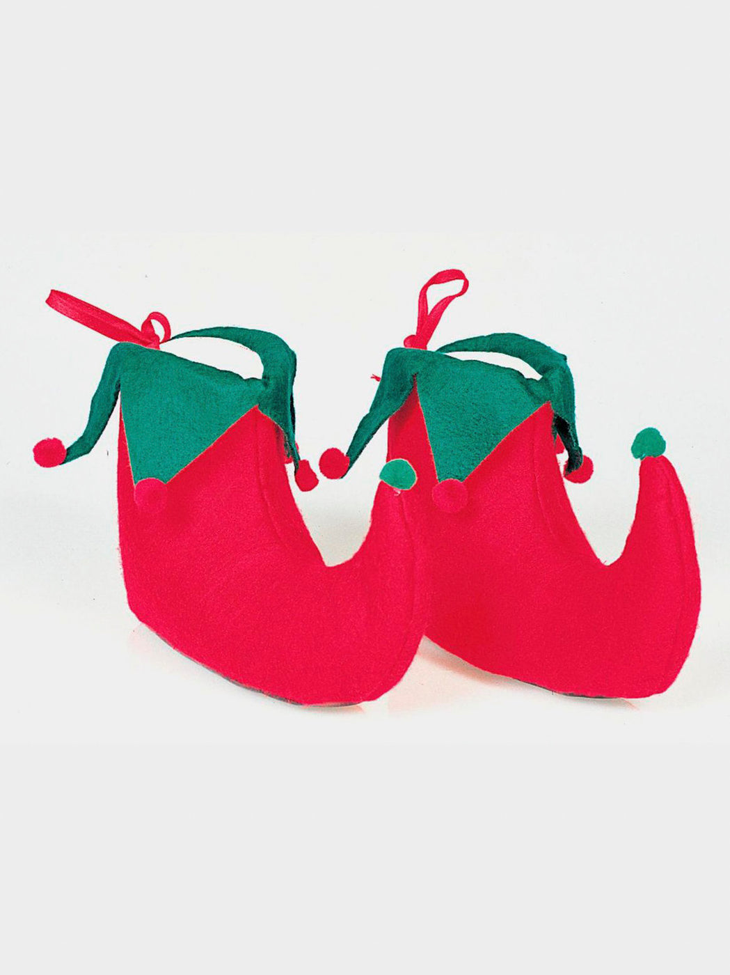 Adult Red Elf Shoes — Costume Super Center