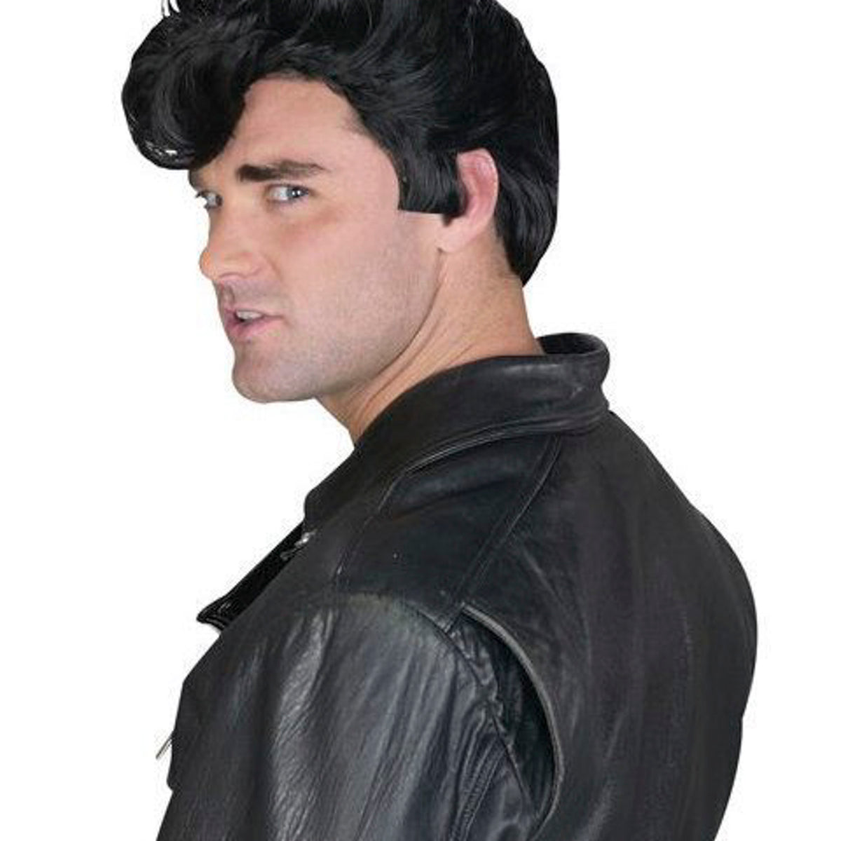 Men s Black Greaser Wig Costume Super Center