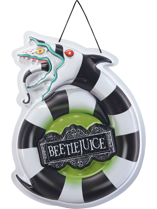 Beetlejuice Sandworm Front Door Wreath Decoration - costumesupercenter.com