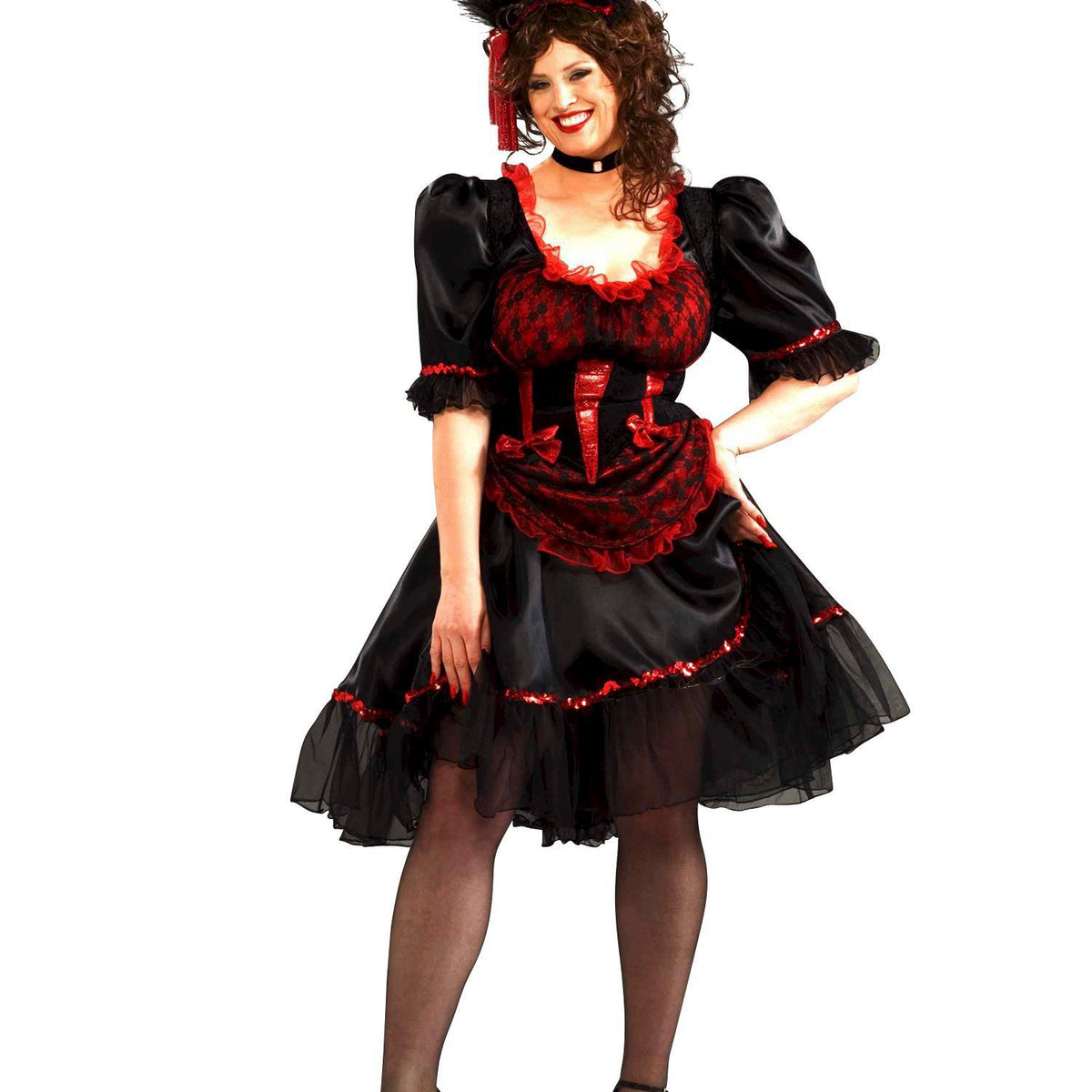 Saloon Girl Adult Plus Costume — Costume Super Center