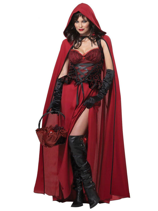 Dark Red Riding Hood Adult Costume - costumesupercenter.com