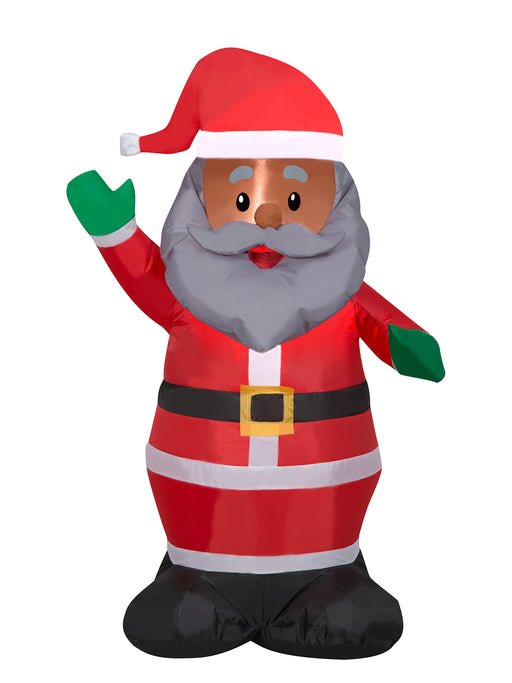 3.5 Foot Santa Light Up Christmas Inflatable Lawn Decoration - costumesupercenter.com