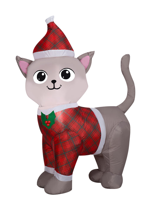 3.5 Foot Kitten Light Up Christmas Inflatable Lawn Decoration - costumesupercenter.com