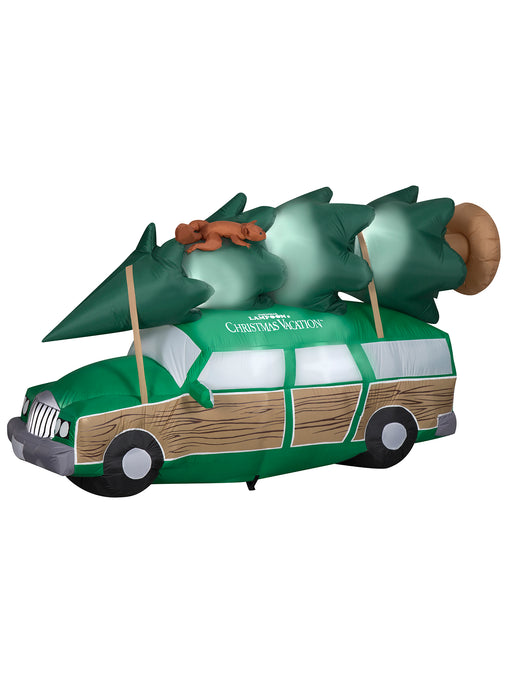 8 Foot National Lampoons Christmas Vacation Station Wagon Light Up Inflatable Lawn Decoration - costumesupercenter.com