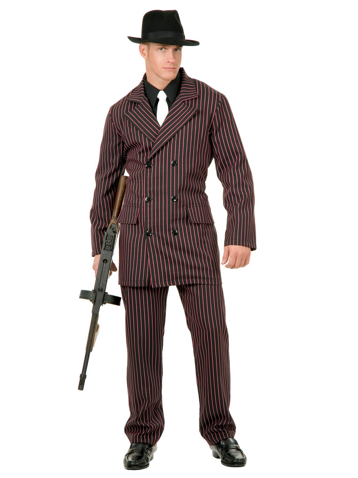 Mens Black Gangster Suit — Costume Super Center