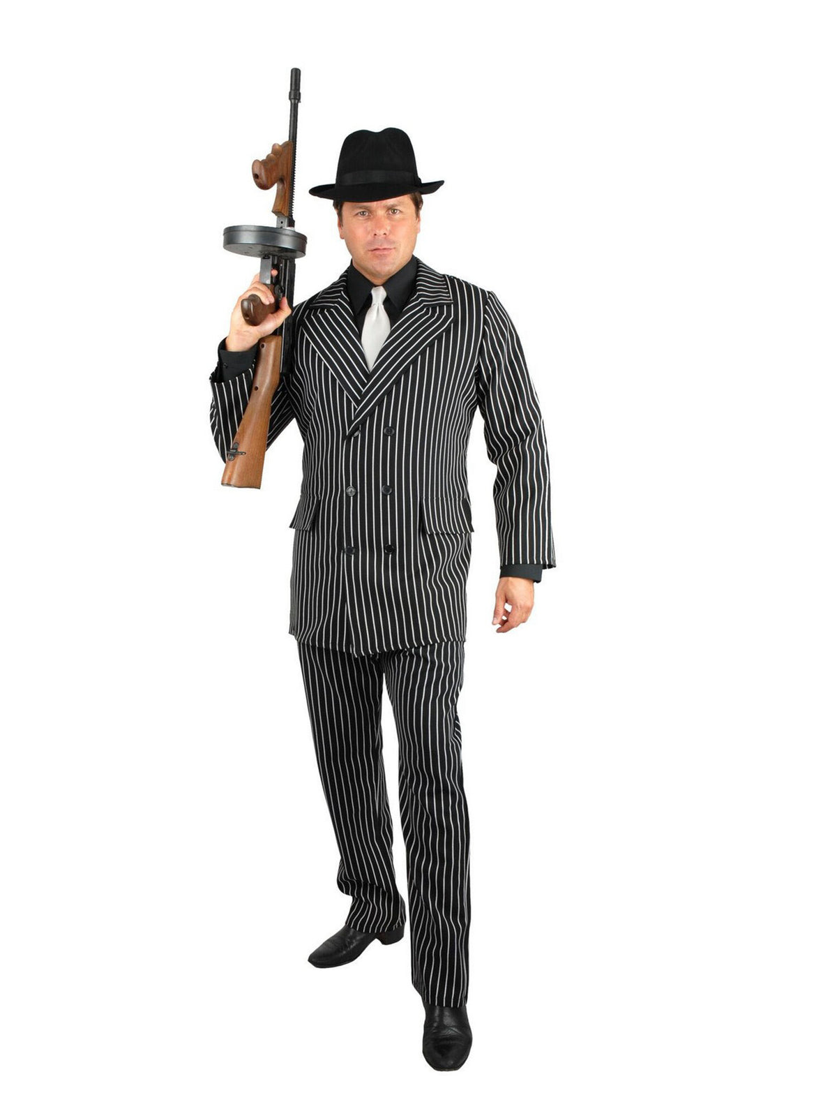 Mens Black Gangster Suit — Costume Super Center