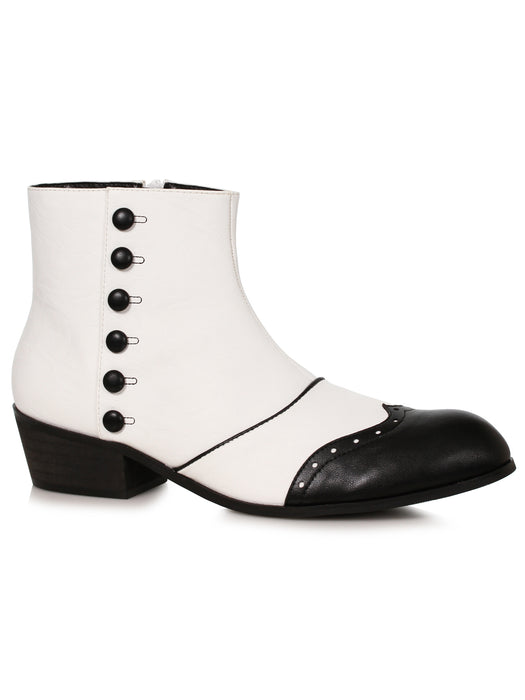 Men's Black and White 1920's Boots - costumesupercenter.com