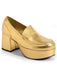 Men's Gold 70's Platform Shoes - costumesupercenter.com