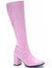 Women's Pink Patent Go Go Boots - costumesupercenter.com