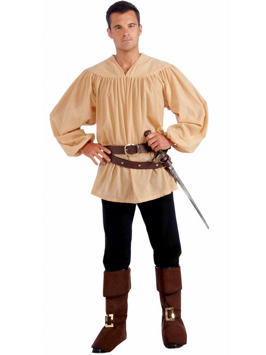 Mens Adult Beige Medieval Shirt — Costume Super Center