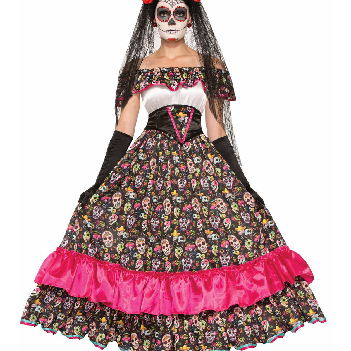 Day of the Dead Lady Womens Costume — Costume Super Center