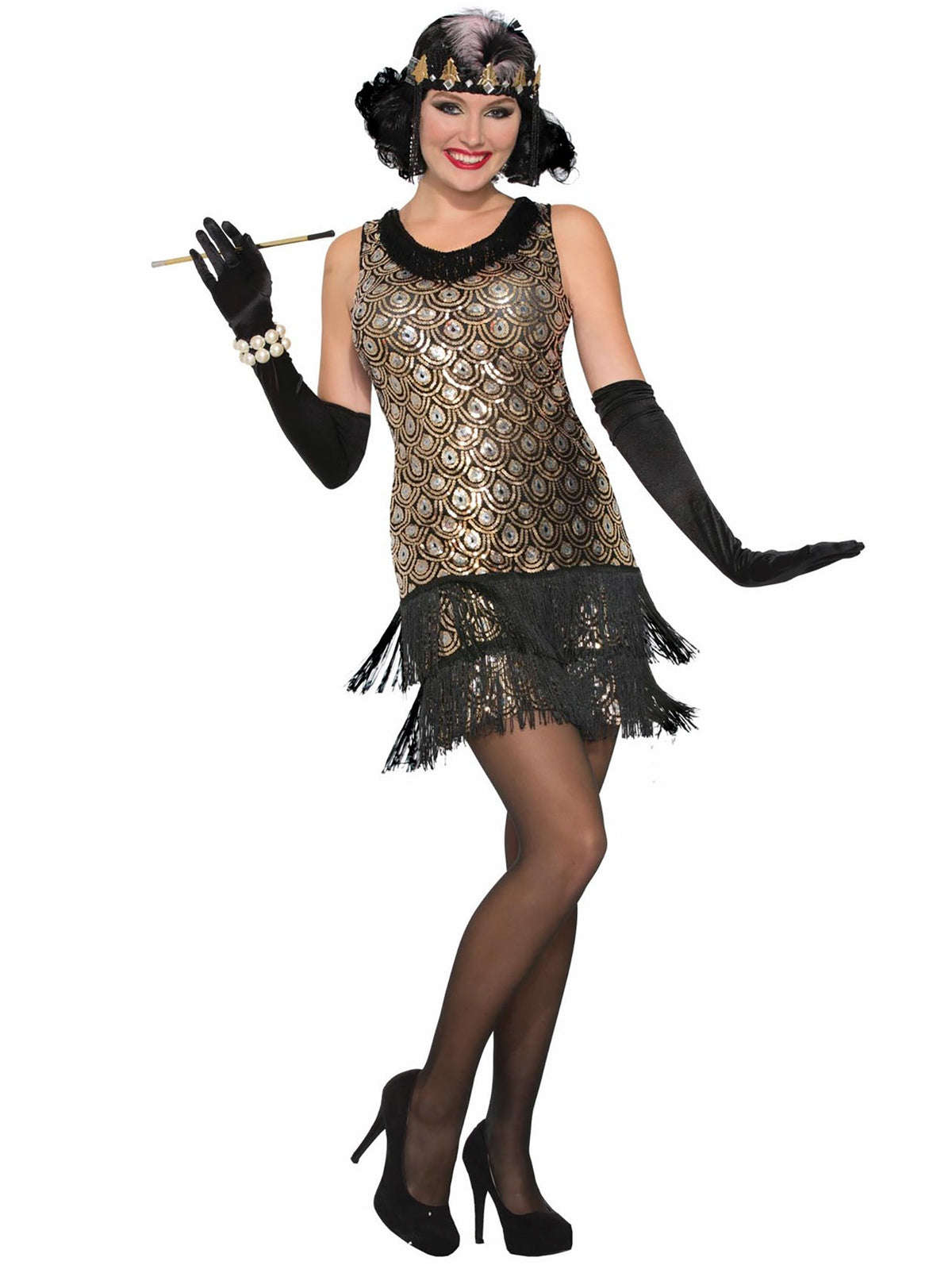 Womens Sequin Roaring 20s Flapper Costume — Costume Super Center