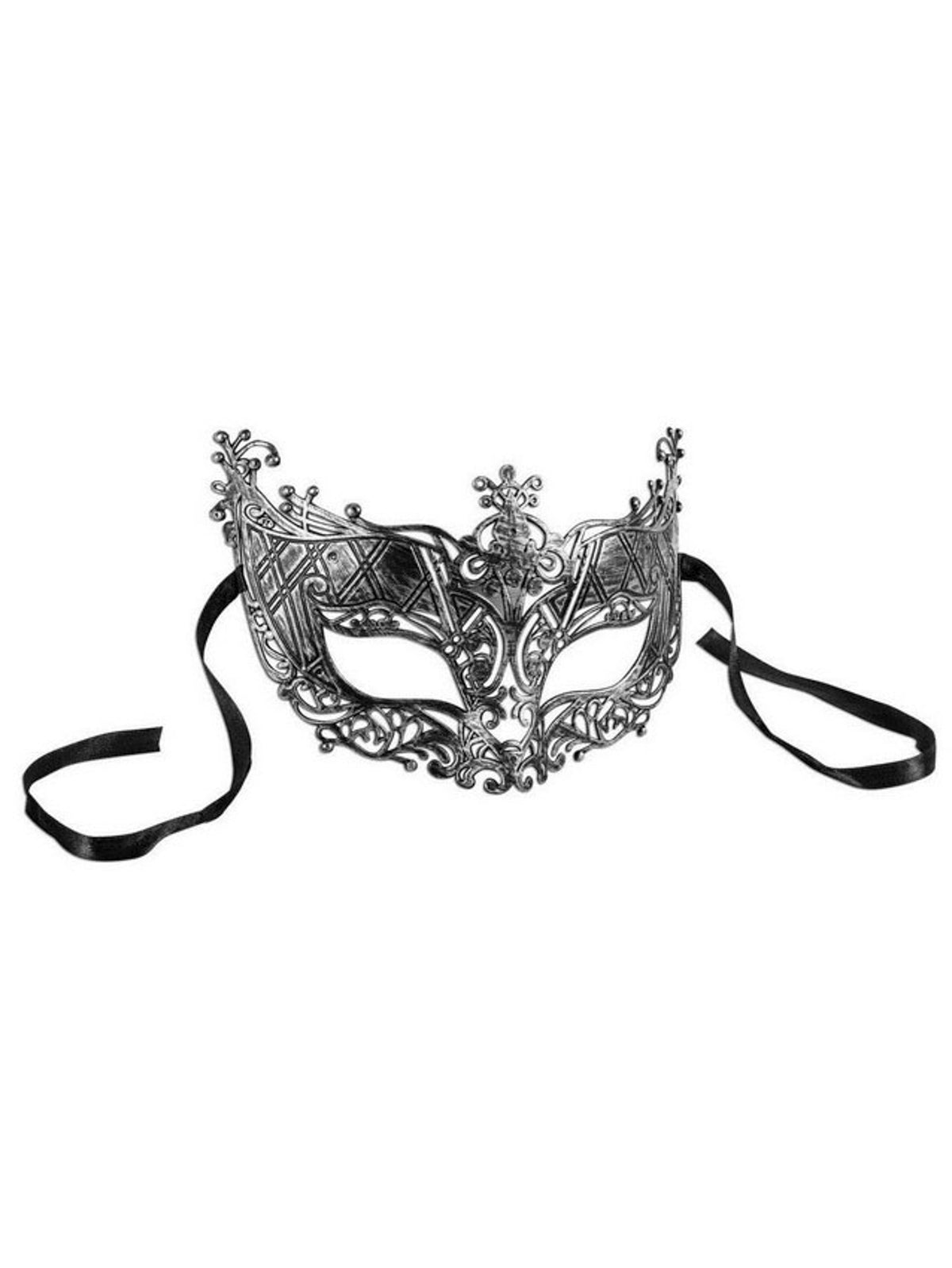 Women's Silver Masquerade Filigree Mask — Costume Super Center