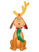 4 Foot Dr. Seuss The Grinch Reindeer Max Light Up Christmas Inflatable Lawn Decoration - costumesupercenter.com