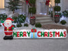 9 Foot Merry Christmas Santa Light Up Inflatable Lawn Decoration - costumesupercenter.com