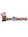 9 Foot Merry Christmas Santa Light Up Inflatable Lawn Decoration - costumesupercenter.com