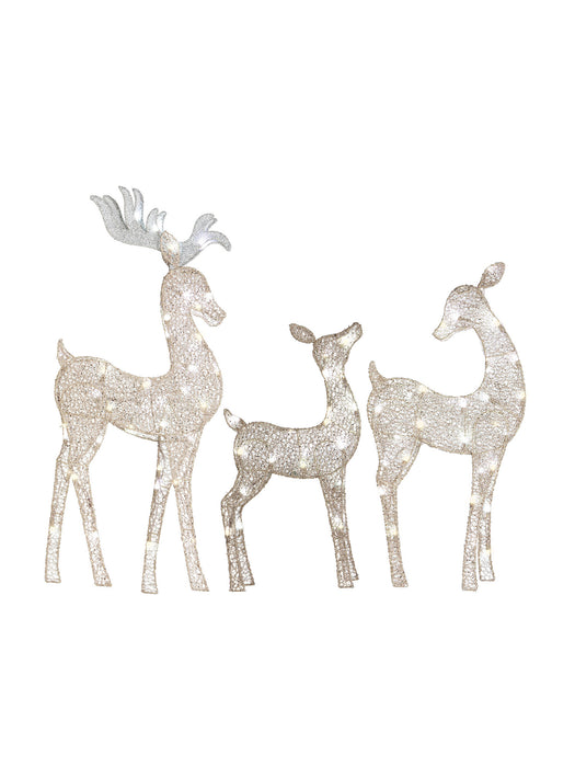 4 Foot Christmas Reindeer Family Flat-tastic Light Up Lawn Decoration - costumesupercenter.com