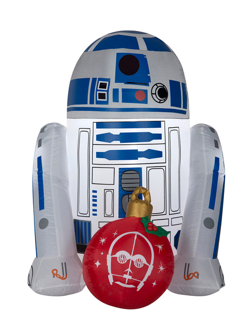 3 Foot Star Wars R2-D2 with Ornament Light Up Christmas Inflatable Lawn Decoration - costumesupercenter.com