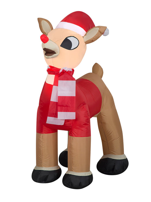 3.5 Foot Rudolph the Red-Nosed Reindeer Light Up Christmas Inflatable Lawn Decoration - costumesupercenter.com