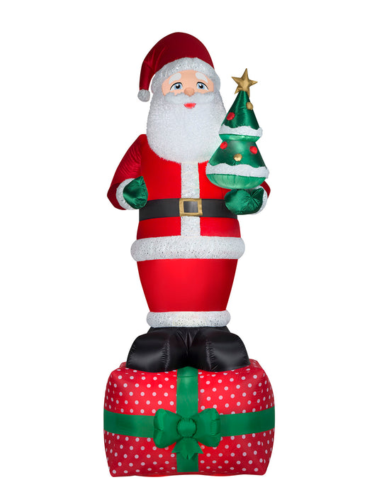 10 Foot Santa Scene Light Up Christmas Inflatable Lawn Decoration - costumesupercenter.com