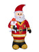 7 Foot Firefighter Santa Light Up Christmas Inflatable Lawn Decoration - costumesupercenter.com