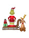 6 Foot Dr. Seuss The Grinch Sleigh Scene Light Up Christmas Inflatable Lawn Decoration - costumesupercenter.com