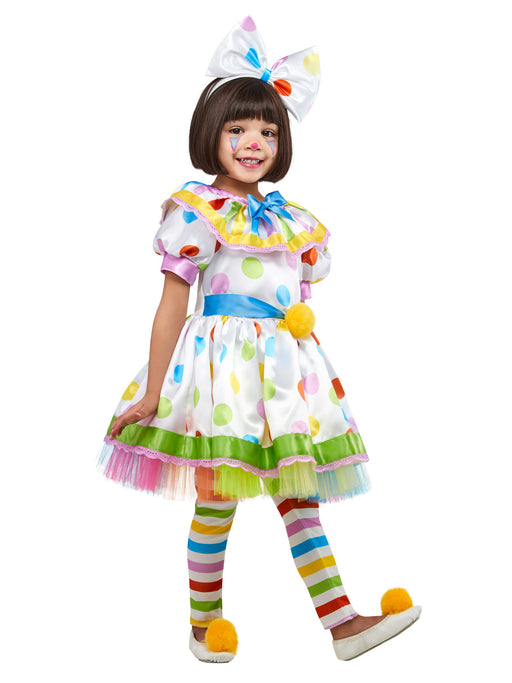 Dottie Brights & Stripes the Clown Costume for Toddlers - costumesupercenter.com