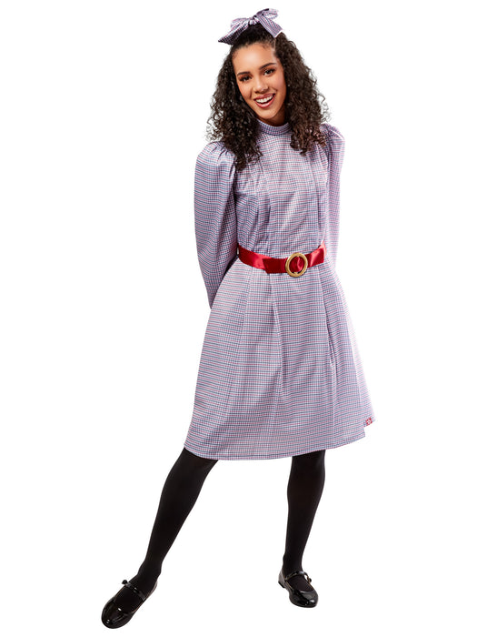 Women's American Girl Samantha Parkington Plaid Dress Costume Set - costumesupercenter.com