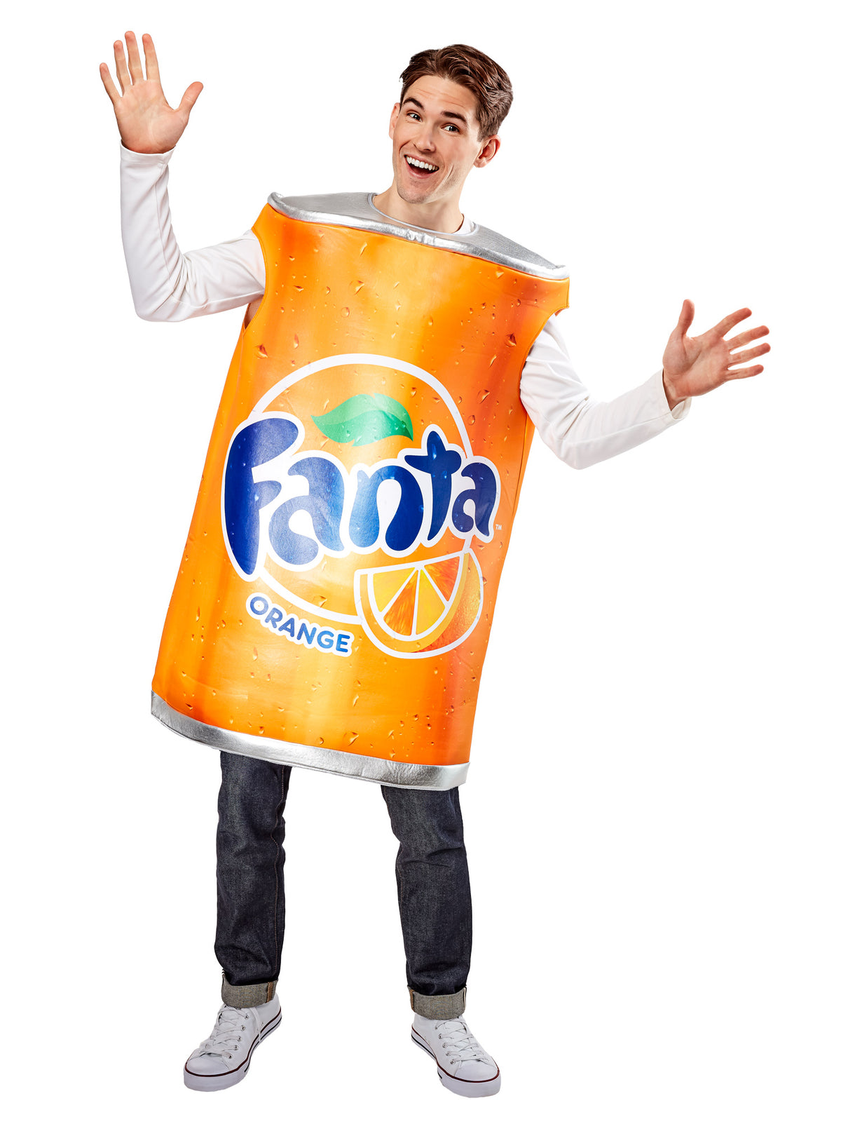 Adult Orange Fanta Can Costume — Costume Super Center