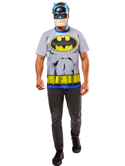 Men's DC Comics Ben Cooper Batman T-Shirt and Half Mask - costumesupercenter.com