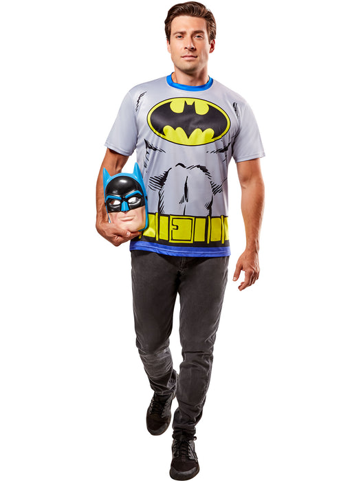 Men's DC Comics Ben Cooper Batman T-Shirt and Half Mask - costumesupercenter.com