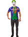 Men's DC Comics Ben Cooper The Joker T-Shirt and Half Mask - costumesupercenter.com