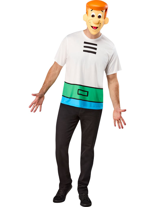 Men's The Jetsons Ben Cooper George Jetson T-Shirt and Half Mask - costumesupercenter.com