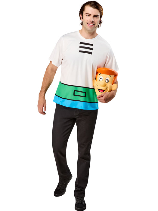 Men's The Jetsons Ben Cooper George Jetson T-Shirt and Half Mask - costumesupercenter.com