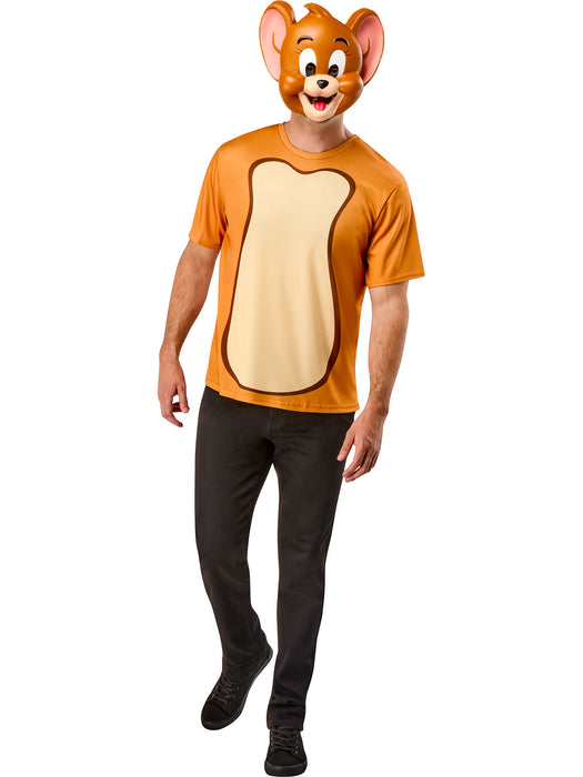 Men's Tom and Jerry Ben Cooper Jerry T-Shirt and Half Mask - costumesupercenter.com