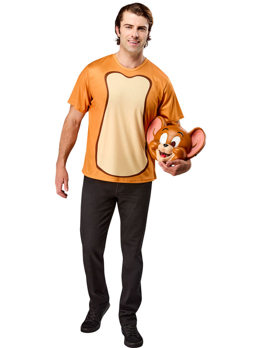 Men's Tom and Jerry Ben Cooper Jerry T-Shirt and Half Mask - costumesupercenter.com