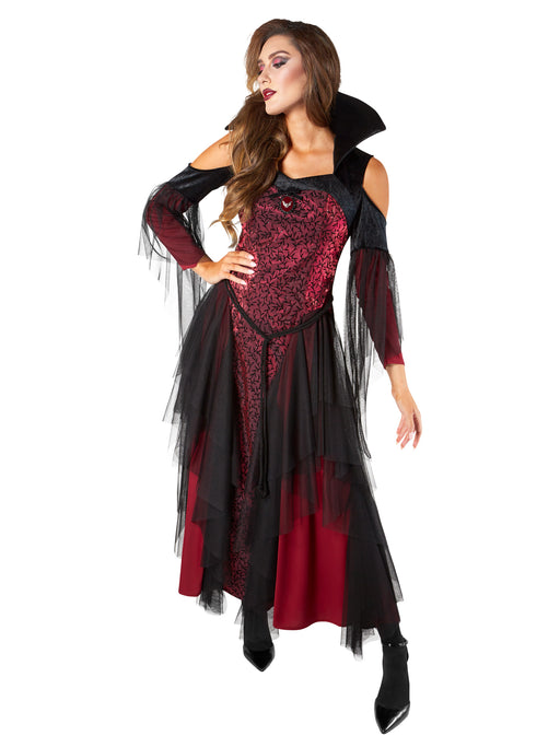 Women's Red Vintage Vampiress Costume - costumesupercenter.com