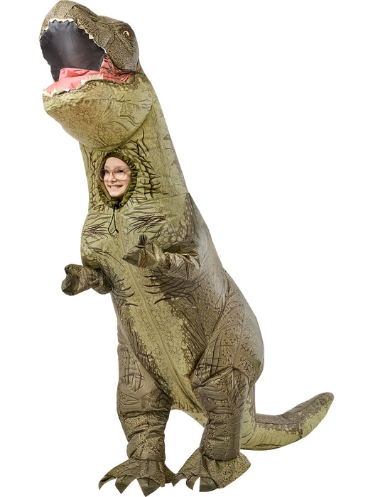 Kids' Jurassic World T-Rex Inflatable Costume with Sound - costumesupercenter.com