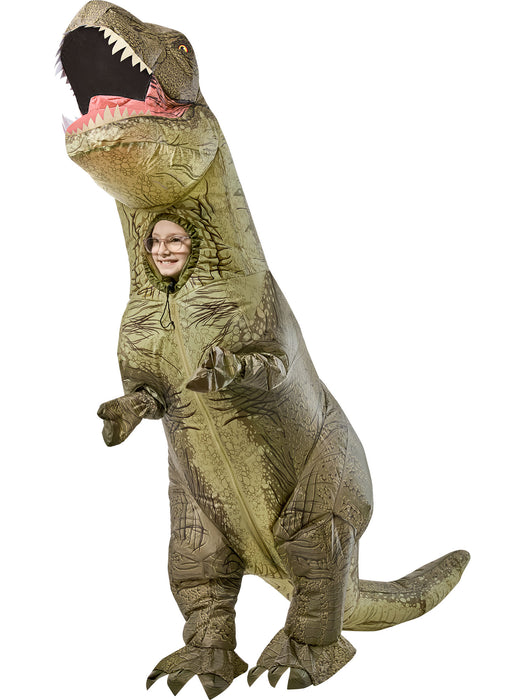 Kids' Jurassic World T-Rex Inflatable Costume - costumesupercenter.com