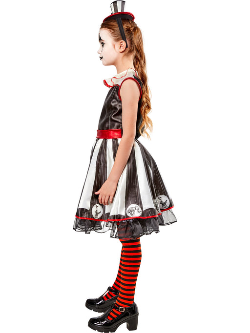 Girls' Vintage Silly Stripe Circus Clown Costume - costumesupercenter.com