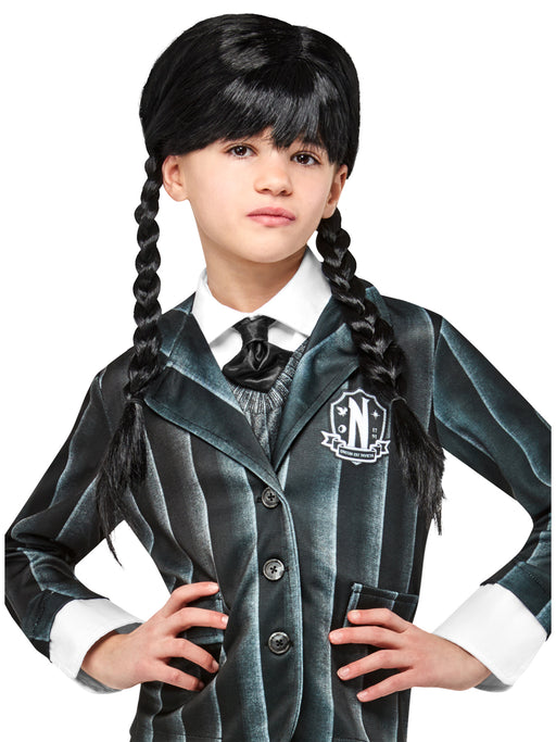 Girls' Wednesday Addams Wig - costumesupercenter.com