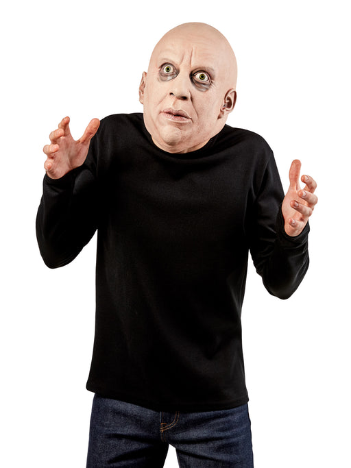 Men's The Addam's Family Uncle Fester Overhead Latex Mask - Deluxe - costumesupercenter.com