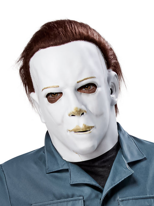 Men's Halloween 2 Michael Myers Overhead Latex Mask with Hair - costumesupercenter.com