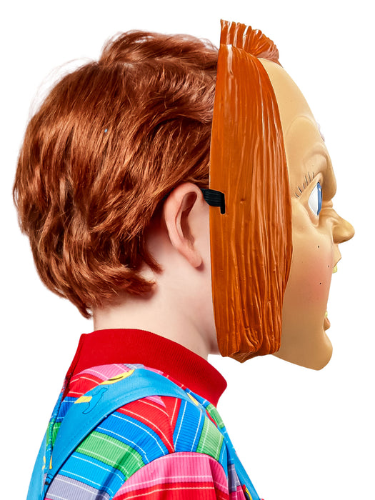 Men's Child's Play 2 Chucky Half Mask - costumesupercenter.com