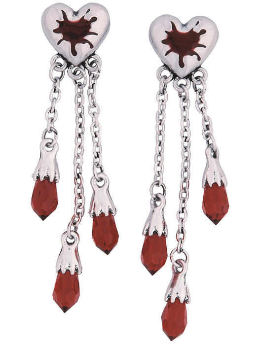 Adult Bleeding Heart Earrings Accessory - costumesupercenter.com