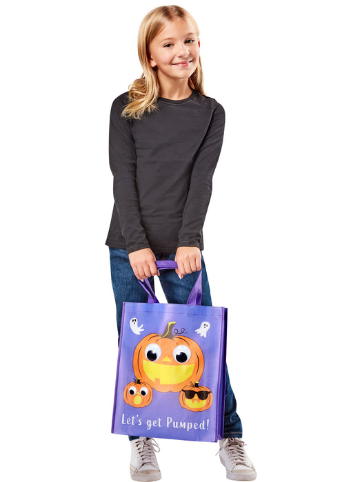 Kids' Get Pumped Pumpkin Googly Eyes Halloween Treat Bag - costumesupercenter.com