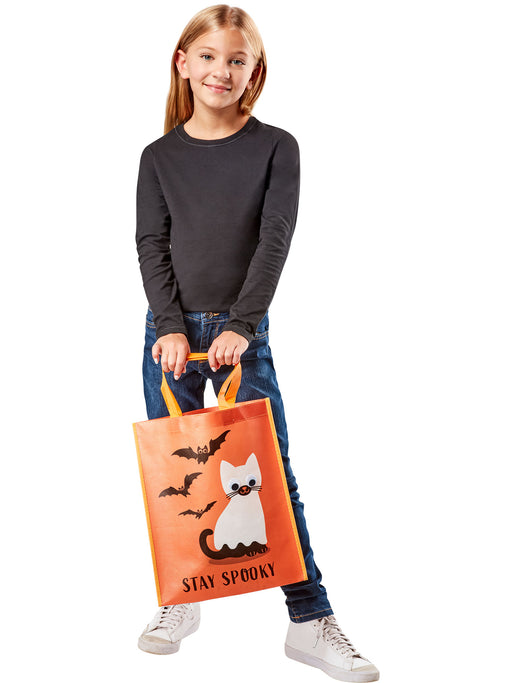 Kids' Stay Spooky Kitty Googly Eyes Halloween Treat Bag - costumesupercenter.com